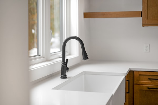 Modern kitchen faucet installation
